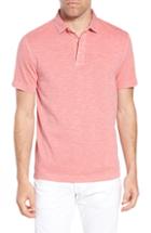 Men's French Connection Slubbed Polo, Size - Pink