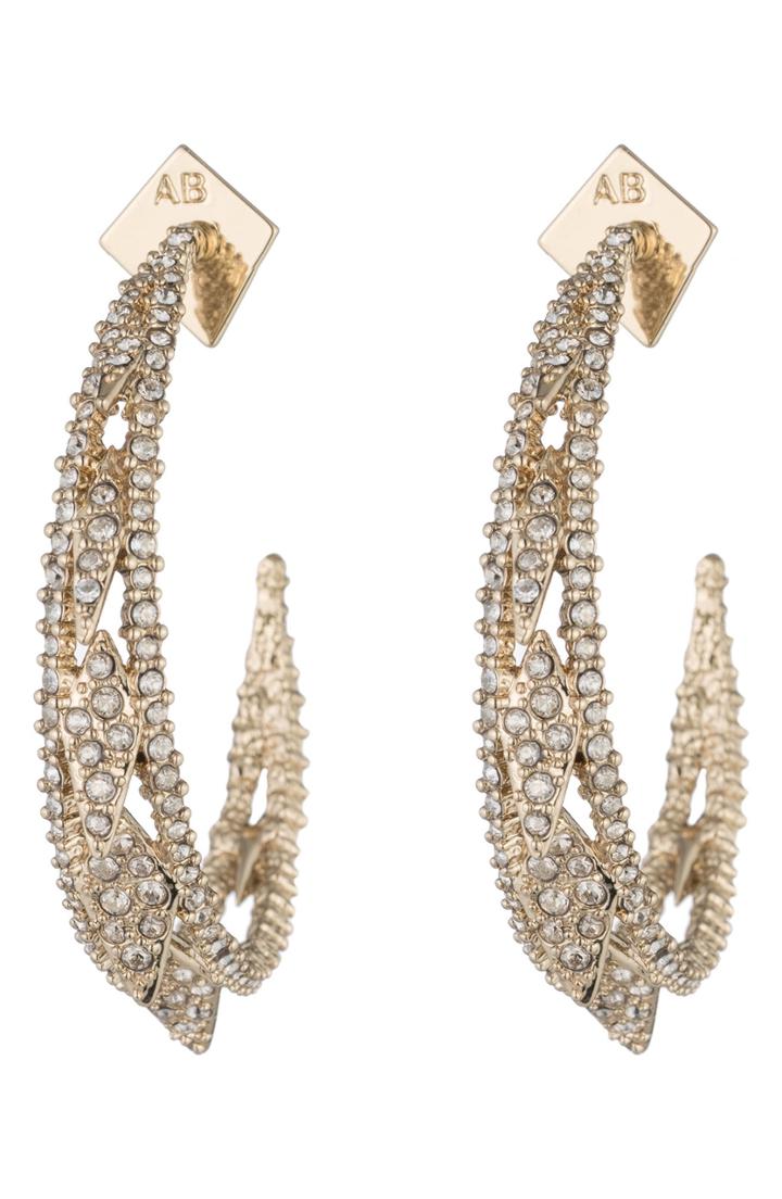 Women's Alexis Bittar Spiked Crystal Encrusted Hoop Earrings
