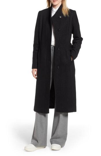 Women's Cole Haan Signature Woven Coat - Black