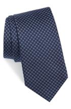 Men's Salvatore Ferragamo Enna Neat Silk Tie, Size - Blue