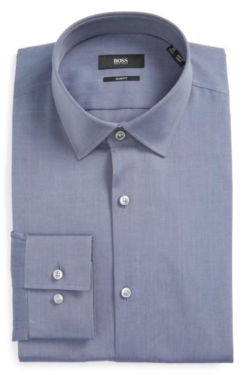 Men's Boss Jenno Slim Fit Solid Dress Shirt .5 - Grey