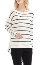Women's Vince Camuto Asymmetrical Hem Stripe Sweater, Size - White