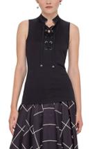 Women's Akris Punto Lace-up Stretch Cotton Tank
