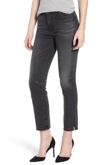 Women's Ag The Isabelle High Waist Ankle Straight Leg Jeans - Black