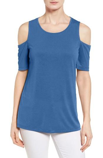 Women's Halogen Cold Shoulder Tee - Blue