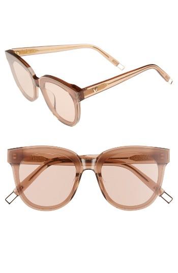 Women's Gentle Monster In Scarlet 68mm Oversize Cat Eye Sunglasses - Light Brown