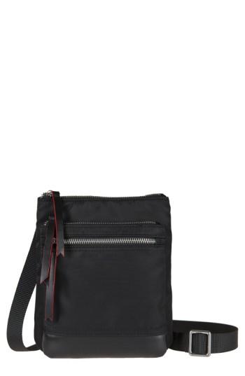 Lodis Zora Rfid Nylon & Leather Crossbody Bag - Black