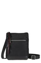 Lodis Zora Rfid Nylon & Leather Crossbody Bag - Black