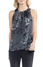 Women's Vince Camuto Etched Woodland Floral Blouse, Size - Grey
