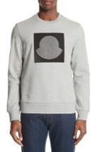 Men's Moncler Maglia Bell Crewneck Sweatshirt - Grey