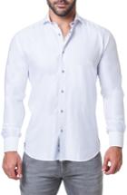Men's Maceoo Einstein Ripple Trim Fit Sport Shirt (s) - White