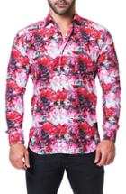 Men's Maceoo Fibonacci Lifetime Print Sport Shirt - Red