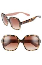 Women's Kate Spade New York 'katels' 54mm Sunglasses - Havana Pink