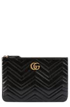 Gucci Gg Marmont 2.0 Matelasse Leather Pouch - Black