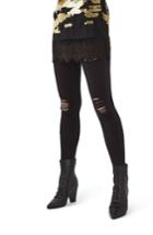 Women's Topshop Ripped High Waist Ankle Skinny Jeans X 32 - Black