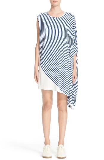 Women's Mm6 Maison Margiela Circle Stripe Asymmetrical Dress