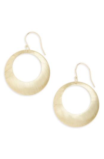Women's Halogen Brushed Circle Earrings