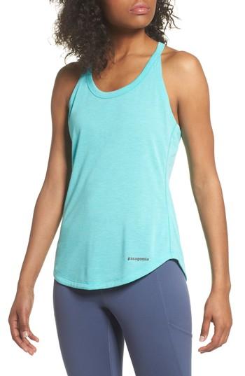 Women's Patagonia Nine Trails Running Tank - Blue
