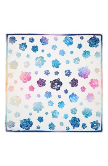 Women's Kenzo Rainbow Tiger Silk Scarf