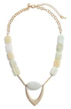 Women's David Aubrey Aqua V-statement Necklace