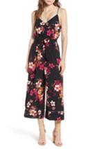 Women's Leith Floral Jumpsuit, Size - Black