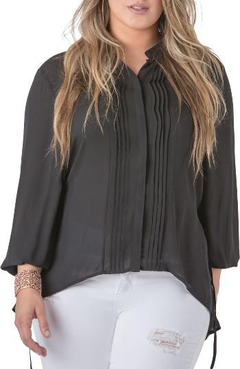 Women's Standards & Practices Trisha Tuxedo Front Chiffon Blouse