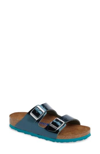 Women's Birkenstock 'arizona' Soft Footbed Sandal -7.5us / 38eu D - Blue/green