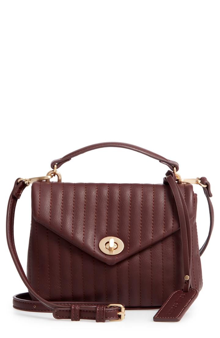 Sole Society Urche Faux Leather Crossbody Bag - Red
