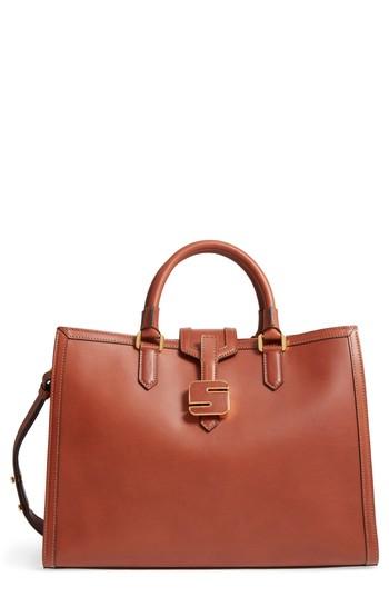 Serapian Milano Patrizia 1972 Classic Calfskin Tote - Brown