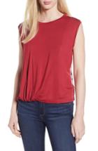 Women's Bobeau Mixed Media Twist Hem Tank - Pink