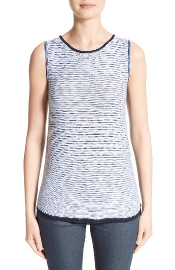 Women's St. John Collection Chambray Effect Links Knit Shell