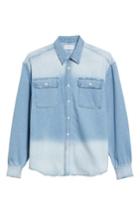 Men's Ovadia & Sons Oversize Distressed Denim Shirt - Blue