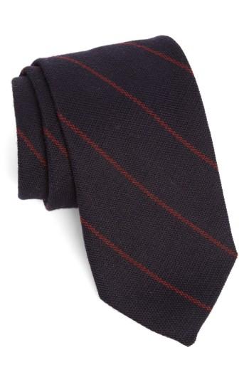Men's Strong Suit Stripe Wool & Silk Tie, Size - Blue