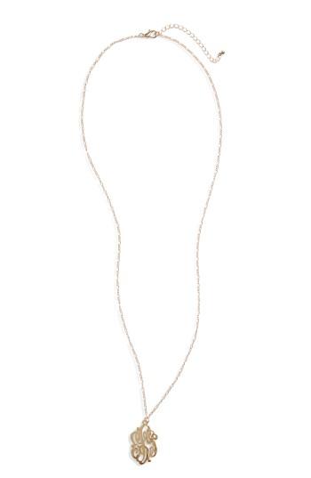 Women's Bp. Mock Monogram Necklace