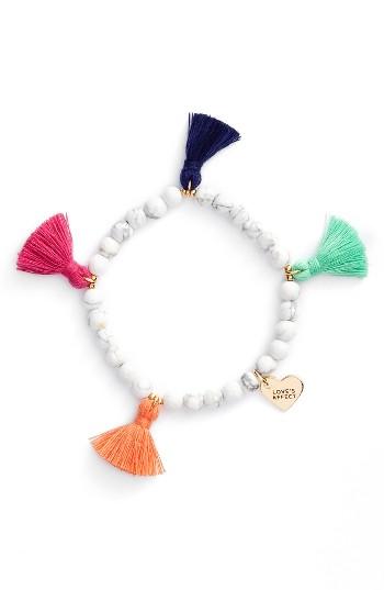 Women's Love's Affect Jenna Semiprecious Stone Tassel Bracelet