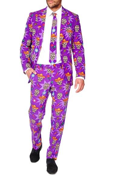 Men's Opposuits 'el Muerto' Trim Fit Two-piece Suit With Tie