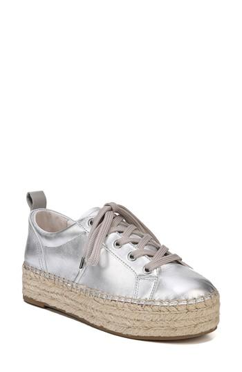 Women's Sam Edelman Carleigh Espadrille Sneaker M - Metallic