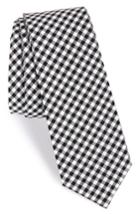 Men's The Tie Bar Check Cotton Tie, Size - Black (online Only)