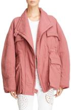 Women's Isabel Marant Oversize Textured Cotton Jacket Us / 34 Fr - Red