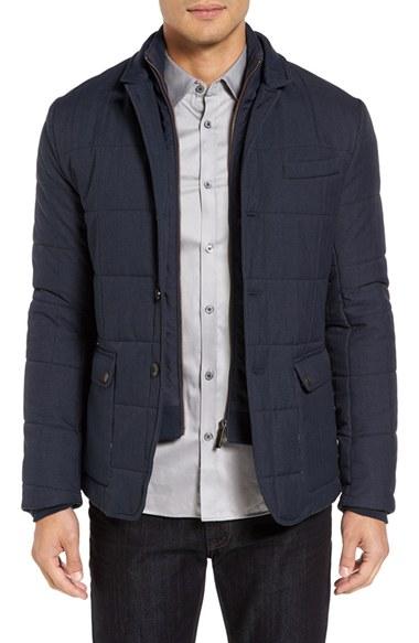 Men's Ted Baker London Jasper Trim Fit Quilted Jacket With Removable Bib
