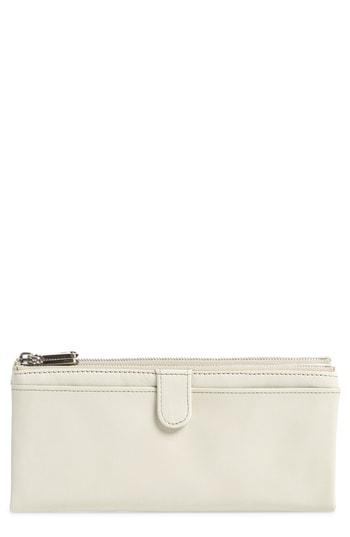 Women's Hobo Taylor Glazed Wallet - White