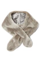 Women's Badgley Mischka Faux Fur Pull Through Scarf, Size - Metallic