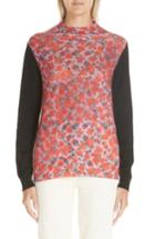 Women's Tricot Comme Des Garcons Rose Print Wool Blend Sweater