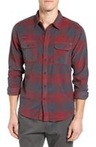 Men's Gramicci Knock On My Door Regular Fit Check Corduroy Shirt - Red