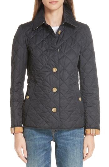 Women's Burberry Frankby 18 Quilted Jacket - Blue