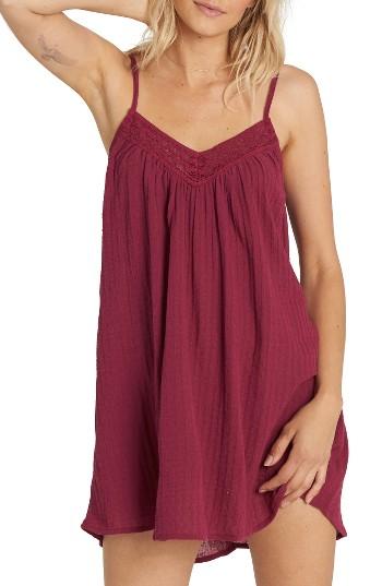 Women's Billabong Beach Bound Minidress - Burgundy