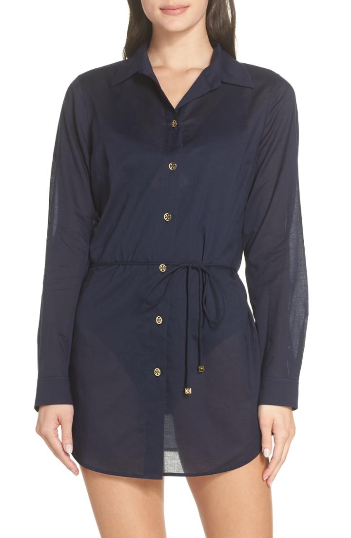 Women's Tory Burch Brigitte Beach Tunic - Blue