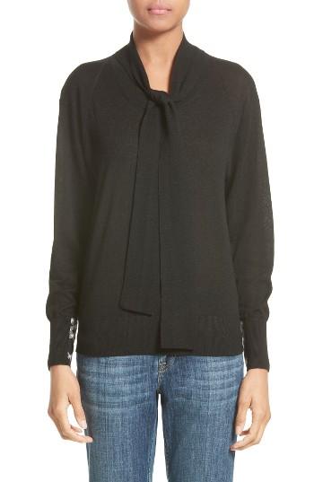 Women's Burberry Marcchia Tie Neck Cashmere Sweater