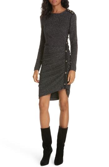 Women's Veronica Beard Ira Ruched Tweed Minidress