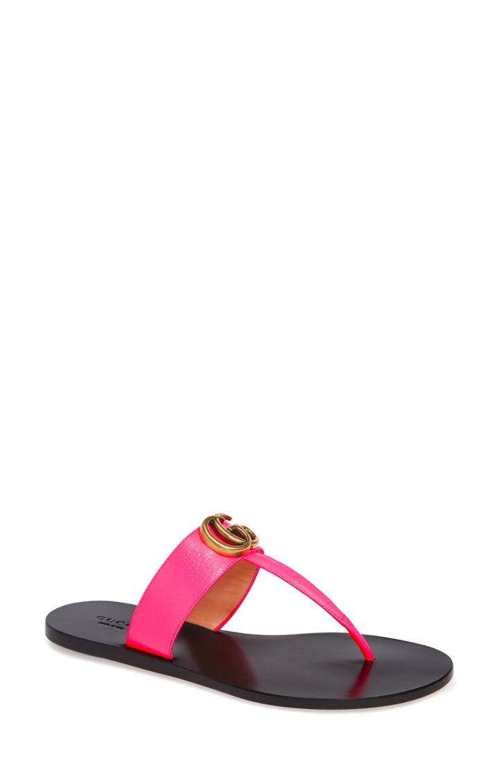 Women's Gucci Marmont T-strap Sandal .5us / 34.5eu - Pink